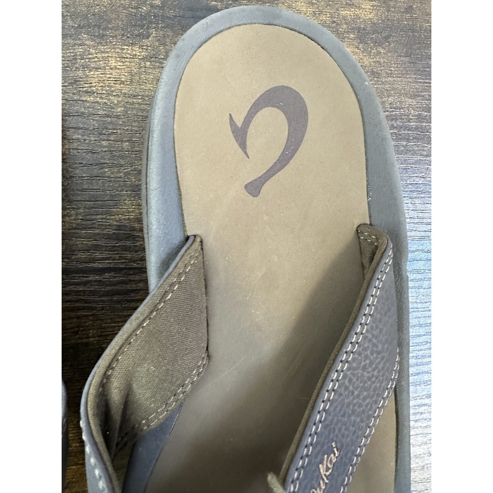 NWT Olukai Ohana Men's Best Selling Beach Comfort Sandals Size 9 Dark Java/Ray - Picture 8 of 13